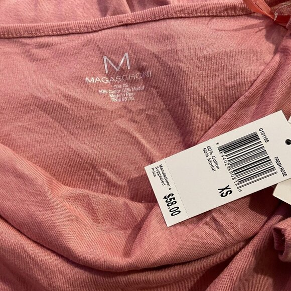 Magaschoni Women's Fresh Rose Cowl Neck Top - Size XS - NWT $58 - Picture 4 of 5